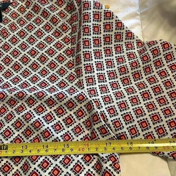J.Crew Woman Floulard Geometric Print Blouse 3/4 Quarter Sleeve Size X-Small - Picture 7 of 9